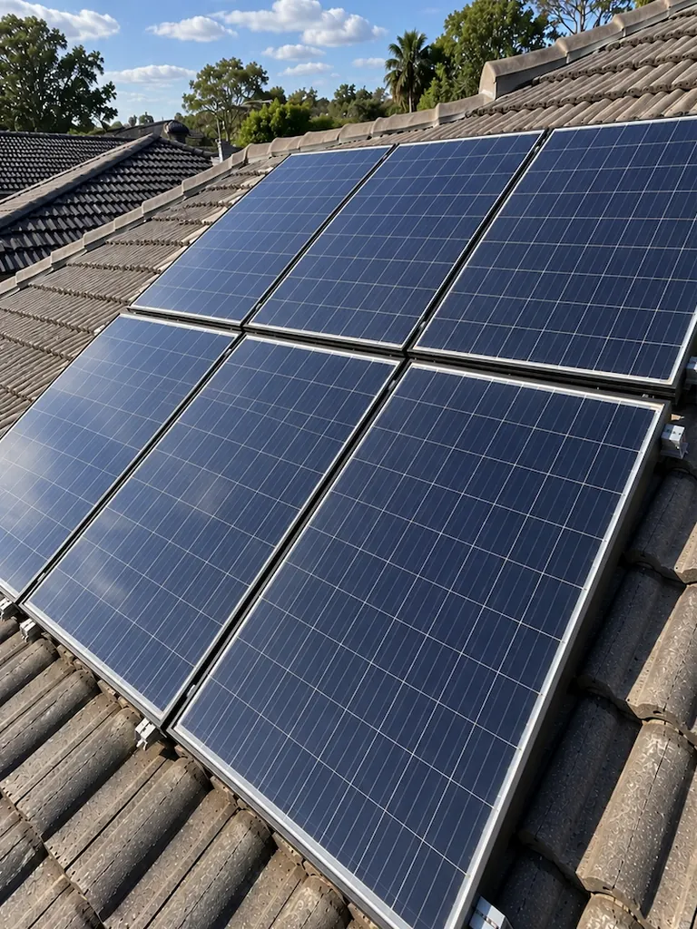 The same solar panels after cleaning with deionised water